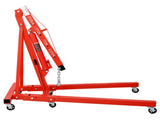 2 Ton Folding Engine Hoist Cherry Picker Shop Crane Hoist Lift, Heavy Duty Steel with 6 Iron Caster 81745190