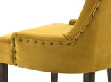 Farren Yellow Velvet & Espresso Finish Side Chair B2726P264599