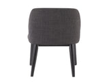 Tintori Contemporary Dining Chair in Charcoal Fabric - Set of 2 B202P223878