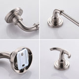 Bathroom Hardware Set Brushed Nickel 4-Pieces Bathroom Towel Rack 24 Inches Adjustable Bathroom W1932130479