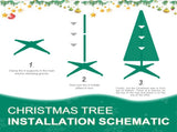 6FT Pop-Up Christmas Tree with 150 Warm White UL Lights Pre-Decorated with Red & Gold Ornaments, T3637P338571