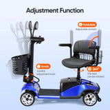 4 Wheel Compact Heavy Mobility with Lights, Battery Powered Electric Mobility Scooter, Electric 35118967