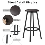 5-Piece Kitchen Counter Height Table Set, Bar Table with 4 Stools W57863979