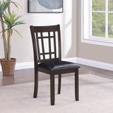 Espresso and Black Lattice Back Side Chairs B062P145598