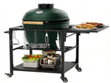 Outdoor Grill Table for Big Green Egg Style BBQ, Heavy Duty Metal Cart Prep Table with Wheels, 09927084