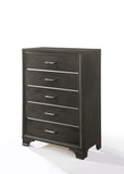 Grey 5-Drawer Chest B062P209023