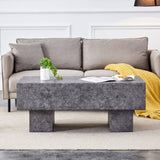 Modern Simple Gray Texture MDF Coffee Table - 43.3"x21.6"x17.2" Practical Model.Making it an ideal W1151P224252