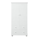 ZNTS Tall Storage Cabinet with Three Drawers for Bathroom/Office, White N725P183256K