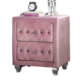Beautiful Pink Color 1pc Nightstand Bedroom Furniture Bedside Table Crystal-like Acrylic Knob B011P218332