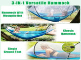 3-in-1 Camping Hammock with Automatic Pop-Up Mosquito Net, Lightweight 70D Nylon Portable Hammock 89048089