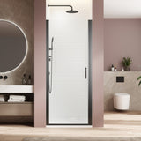 Pivot swing single glass panel door 34 in.W x 72 in.H,adjustable 33.5-35 inch frameless W2269P249430