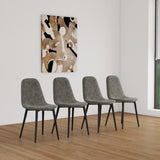 ZNTS Dining Chairs Set of 4, Modern Accent Chairs with Soft glove suede Fabric Upholstered Seat, Spoon 29984484