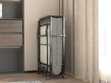 Metal Folding Bed Frame with Foam Mattress of Pockets, Easy Storage and Movable with 4 Castors 48698586