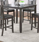 ZNTS Grey Finish Dinette 5pc Set Kitchen Breakfast Counter height Dining Table w wooden Top Upholstered B01146569