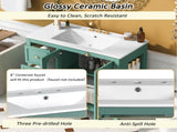 36-inch Bathroom Vanity 2 Soft Close Doors, Solid Wood Frame Modern Bathroom Storage Cabinet N710P223192F
