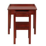 Flip Top Kids Table and Chair Set, Wood Activity Table Set with Storage Space for Arts Crafts, Dark 97595278
