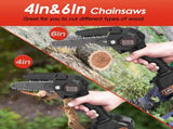 2-in-1 Cordless Pole Saw, Brushless Mini Chainsaw Cordless with Pole, 2 Pack 21500mAh Batteries 70458939