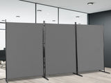 6FT Trifold 160g Polyester Cloth Plastic Foot Carbon Steel Frame Foldable Screen Gray 23785292