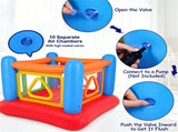 3-in-1 Inflatable Bounce House, Thick PVC Kids Jumping Castle with Visible Wall, Indoor Outdoor Blow 15662583