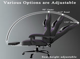 Gaming Chair with Pocket Spring Cushion and Footrest, Ergonomic Computer Chair for Adults, 59015480