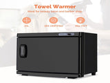 Hot Towel Warmer for Facials Massage, Esthetician Towel Heating Cabinet Black, Aluminum Chamber, 50132005