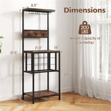 Freestanding Wine Rack with Glass Racks 82633098