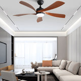 ZNTS 52 Inch Indoor Ceiling Fan With 3 Color Dimmable 5 ABS Blades Remote Control Reversible DC Motor W882P146311