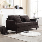COOLMORE Mid Century Modern chenille Fabric Loveseat sofa, 2-Seat Upholstered Loveseat Sofa Modern W395P151900