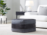 Canvas in Black Leather and Grey Canvas B202P223715