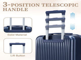 14"/20" 2 pcs/set in ABS Spinner Wheel Luggage, with Combination Lock and Front Opening Design, 14" 07544995