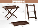 Foldable tray rack, solid teak tray table for garden terraces 58375246