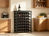 42 Bottle Capacity 7-Tier Bamboo Wine Rack, Modular Freestanding Wine Holder Display Shelf , 83355442
