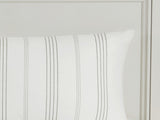 6 Piece Cotton Jacquard Oversized Comforter Set White/Grey King B035128775