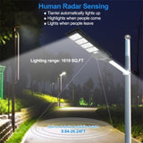 ZNTS LED Solar Street Light Motion Sensor Dusk to Dawn Outdoor Road Lamp 31904546