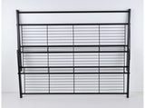 27" Wide Foldable Metal Shelf / Shoe Rack, Powder Coated Black Paint & 3 Tiers 91832408