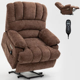 23" Seat Width and High Back Large Size Chenille Power Lift Recliner Chair with 8-Point Vibration W1803P247681