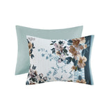 King/Cal King 5 Piece Cotton Floral Comforter Set with Throw Pillows B035128864