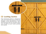 Outdoor Storage Shed with Lockable Door, Wooden Tool Storage Shed with Detachable Shelves and Pitch 28814055