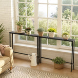 2 Pack 39.4" Narrow Console Sofa Table with Power Outlets and USB Ports, Long 80830381