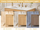 30 Inch Bathroom Vanity with Ceramic Sink, Modern Bathroom, Soft Close Hinges & Drawers, MDF N729P488578N