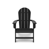 Black Adirondack Chair Premium HDPE Poly Lumber for Pool, Patio, and Garden Elegance B195P198778