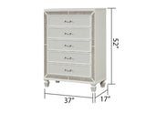 Crystal Chest Made with Wood and Finished in White B00970956