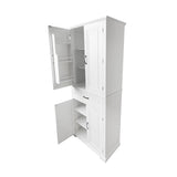 ZNTS Bathroom Storage Cabinet with Doors and Drawer, Multiple Storage Space, Adjustable Shelf, White 47035858