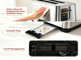 4-Slice Stainless Steel Toaster, LED Display Toaster with 6 Browning Levels & 4 Bread Modes, Defrost 26390251