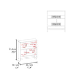 Goodyear Medicine Cabinet in Melamine With a Towel Bar, White B128P237152