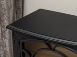 Electric Fireplace Freestanding Stove Heater with Realistic Flame 15.25"x9.5"x22.25" Black 39128660