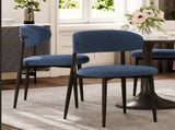 Dining Chairs Set of 2, Metal Kitchen Chairs with Modern Linen Fabric Upholstered for Dining Room, 18768430