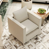 Decorative chairs, comfortable single sofa chairs in beige, soft and breathable seat cushions, soft W1727P237736