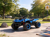 12V Ride on ATV, 4 Wheeler Kids with Dual Motors, Soft Start, Battery Display, Music & Lights, 21480263