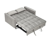 Modern Velvet Loveseat Futon Sofa Couch Pullout Bed, Small Love Seat Lounge Sofa w/Reclining 11183892